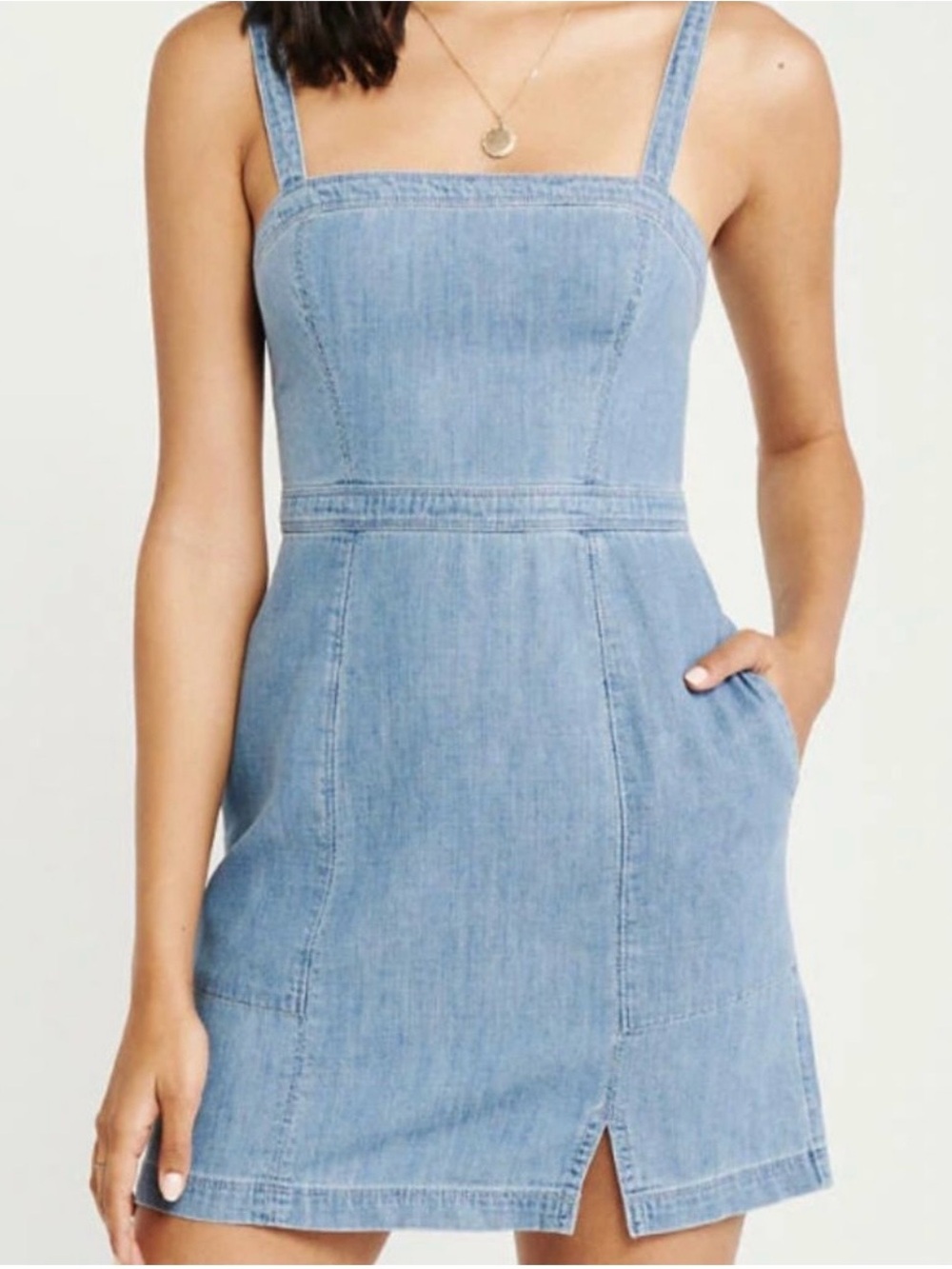 Abercrombie & Fitch Light Blue Denim Mini Dress